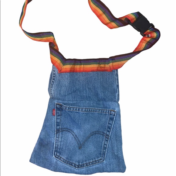 Handmade re-purposed Levi’s LGBTQ denim shoulderbag - Picture 10 of 10